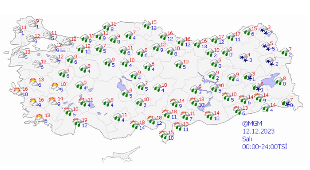 36 il için sarı ve turuncu kodlu uyarı (Bugün hava nasıl olacak?) - 16