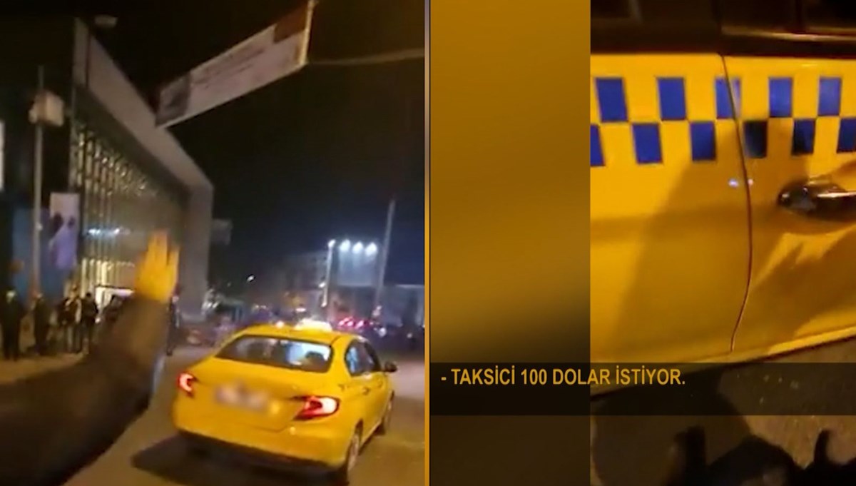 25 liralık mesafe için 100 dolar istedi