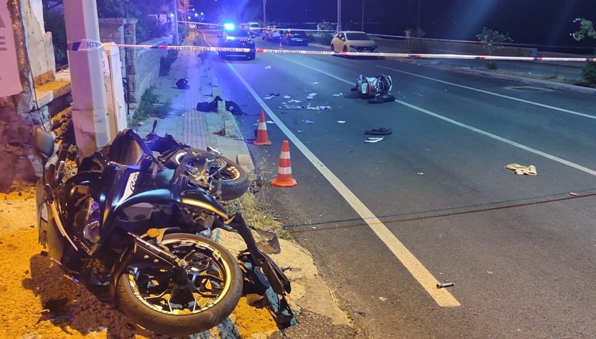 Bodrum'da motosikletler çarpıştı: 2 ölü