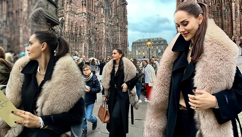 Fahriye Evcen'in Strazburg
pozları gündem oldu
