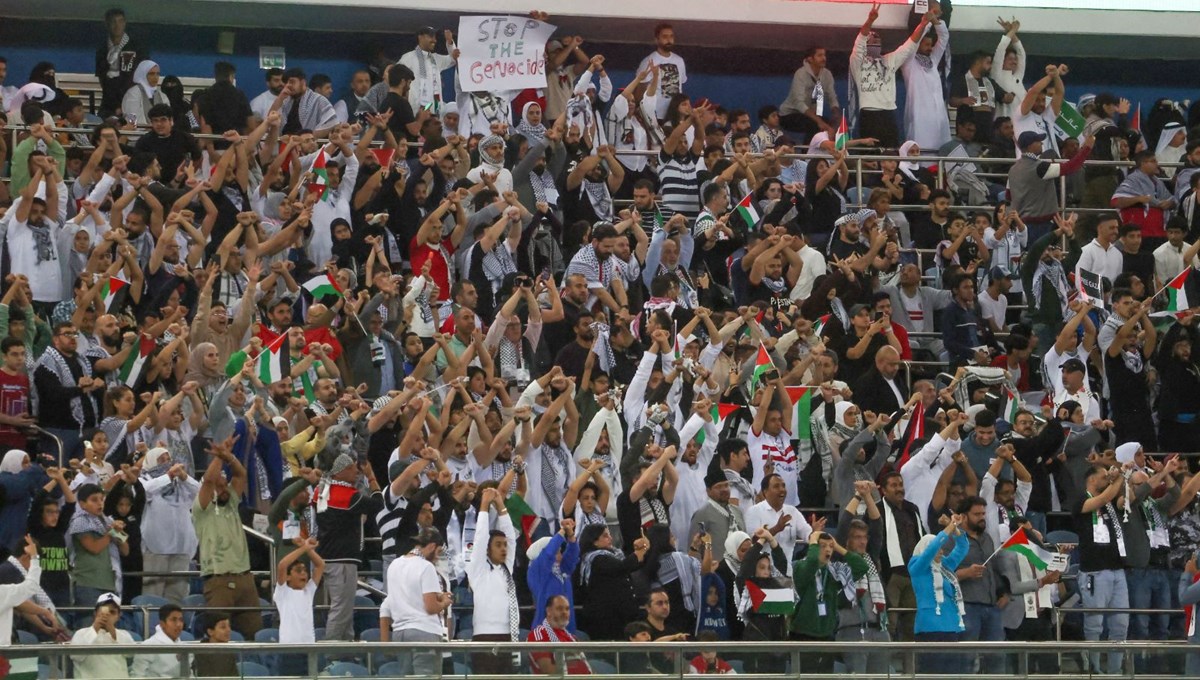 Filistin-Avustralya maçına tribünler damga vurdu Filistin-Avustralya maçına tribünler damga vurdu