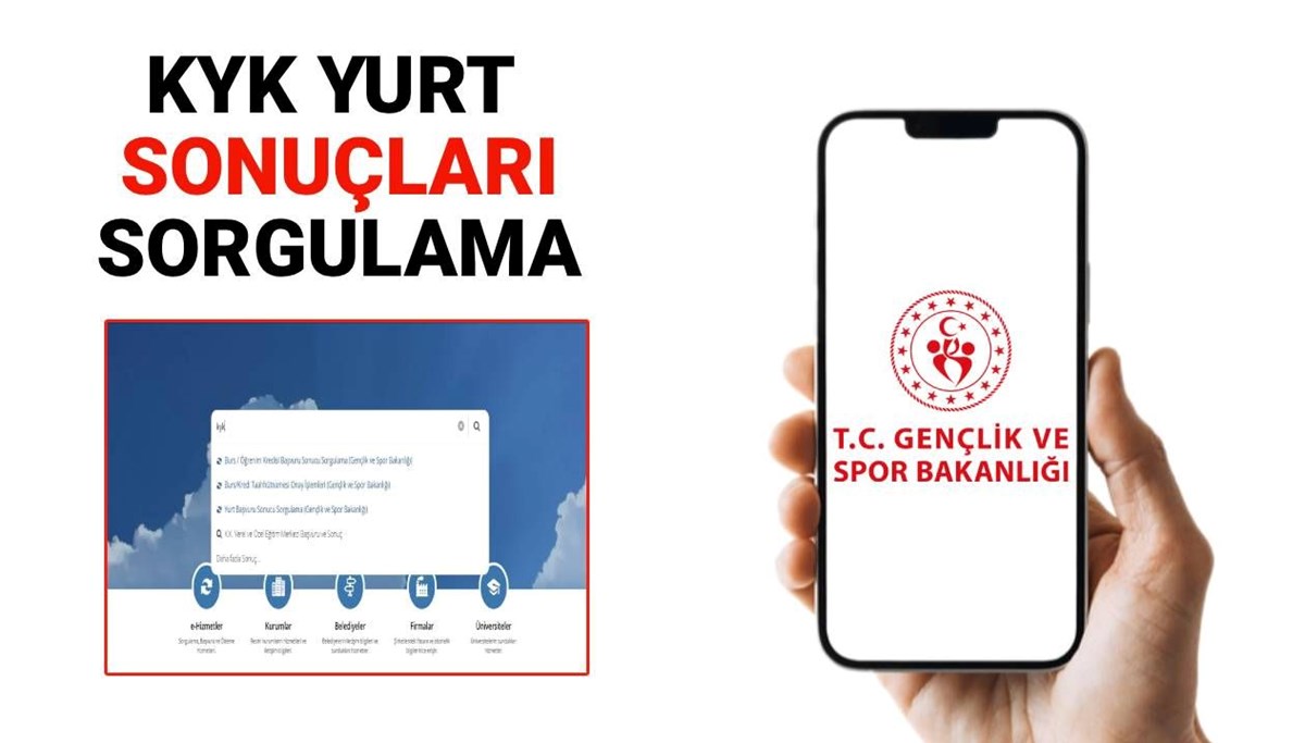 KYK yurt yerleştirme sonuçları 2025-2026 bilgisi | GSB KYK yurt yerleştirme sonucu sorgulama ekranı (e-Devlet)