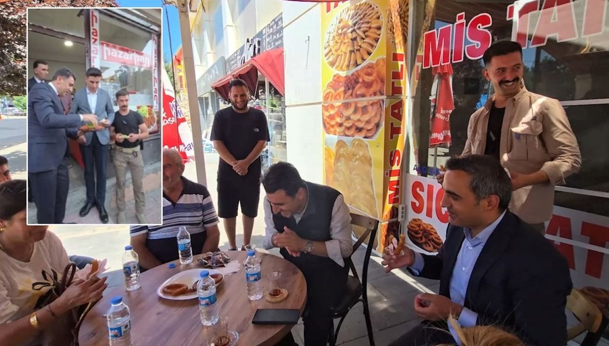 Vali korumasına tatlı ikram etti Vali korumasına tatlı ikram etti