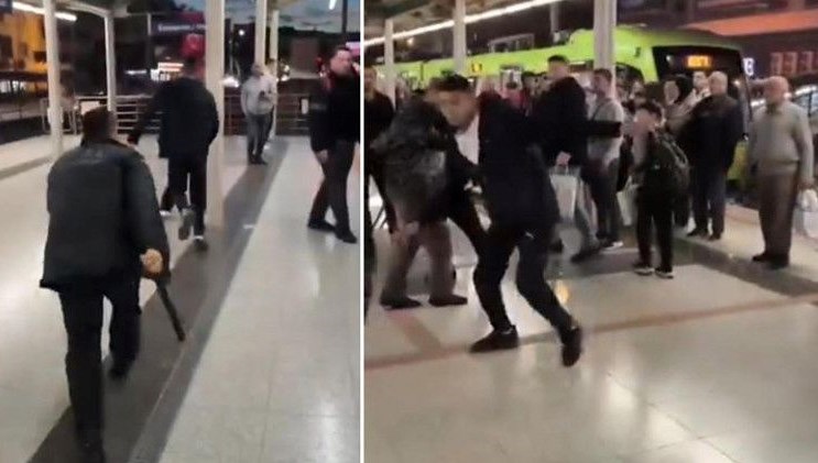 Bursa'da metro istasyonunda kavga