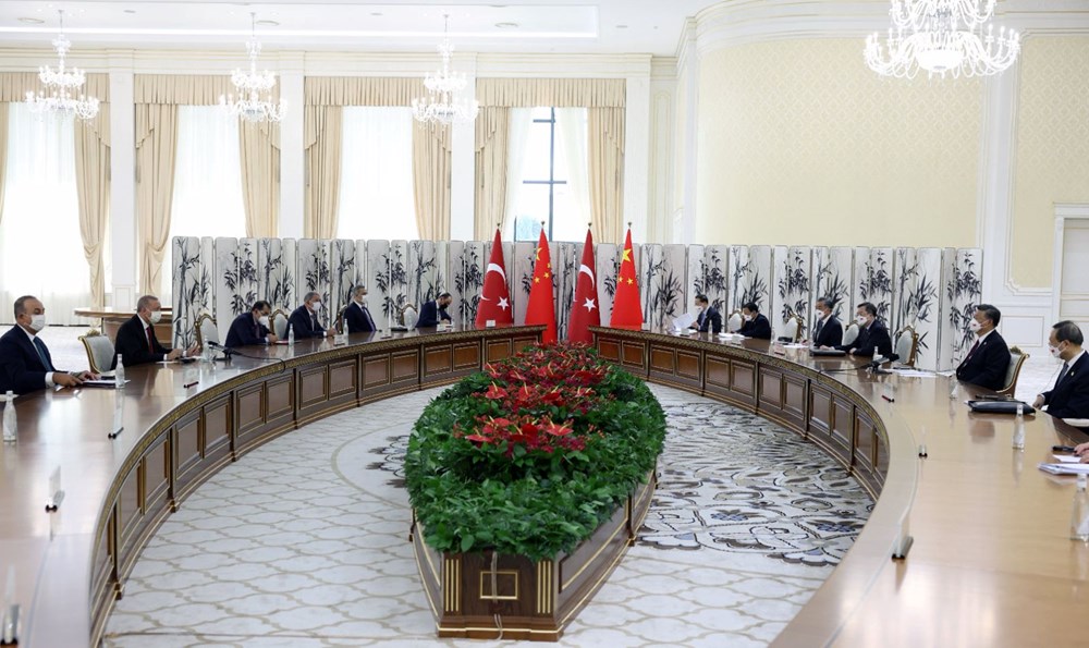 Cumhurbaşkanı Erdoğan Şanghay İşbirliği Örgütü Zirvesi için Özbekistan'da - 11