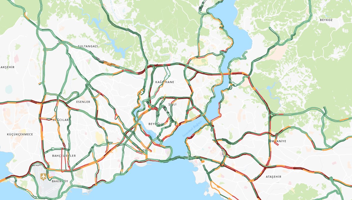 İstanbul'da sağanak trafiği İstanbul'da sağanak trafiği