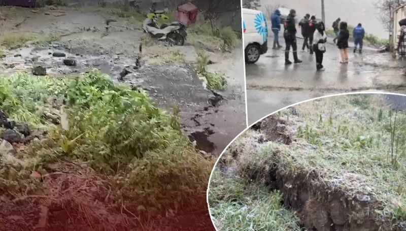 Yollarda çatlaklar oluştu! Eyüpsultan'da 4 bina tahliye edildi