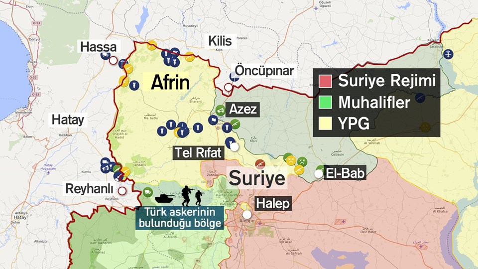 Son dakika haberi...Havadan ve karadan YPG hedefleri vuruldu (Afrin'e Zeytin Dalı harekatı) - 2