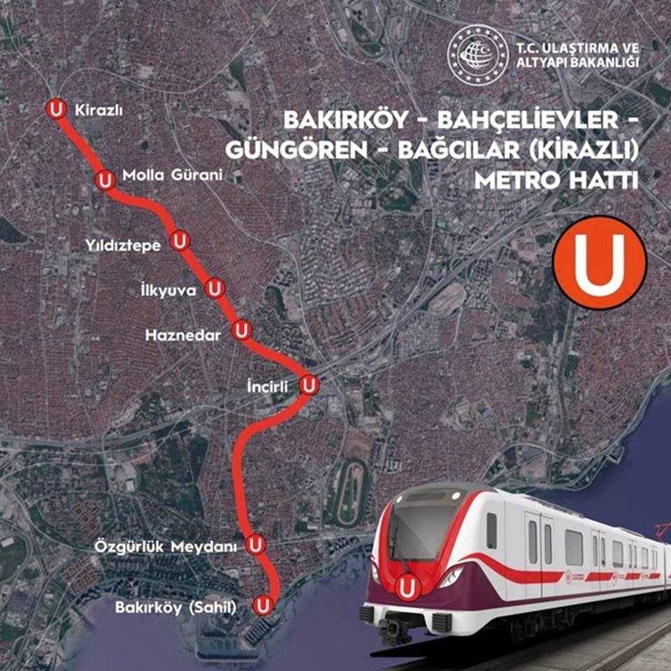 İstanbul'a yeni metro: Bakırköy Sahil-Bağcılar Kirazlı Metro Hattı yarın açılıyor - 1