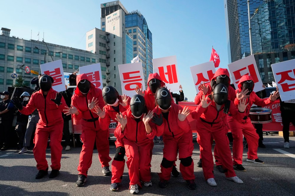 Squid Game Güney Kore’deki sendikalara ilham verdi 80 bin Squid Game Güney Kore’deki sendikalara ilham verdi 80 bin