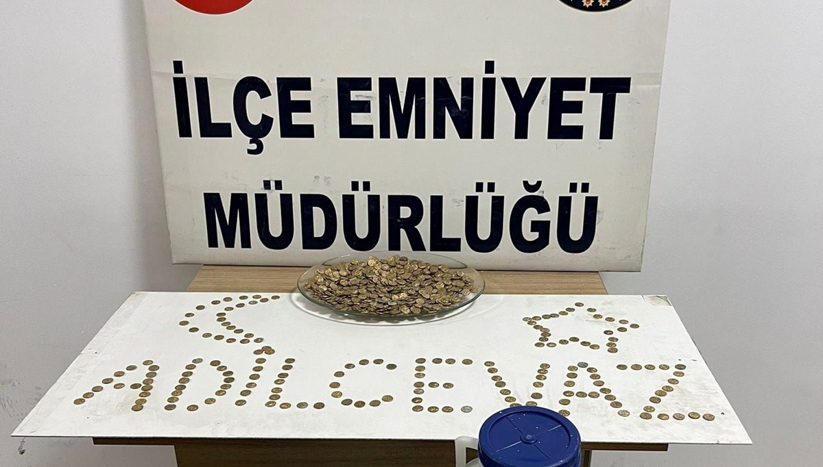 Peynir bidonundan 900 altın sikke çıktı Peynir bidonundan 900 altın sikke çıktı