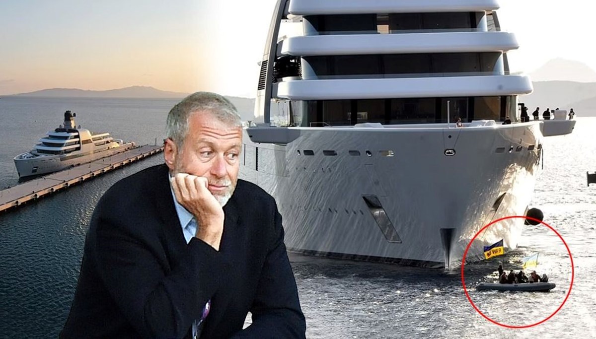 Rus milyarder Roman Abramovich’e Bodrum'da savaş protestosu