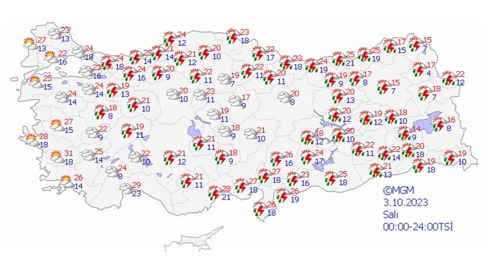 11 il için sarı ve turuncu kodlu uyarı (Yağışlar ne kadar devam edecek?) - 12