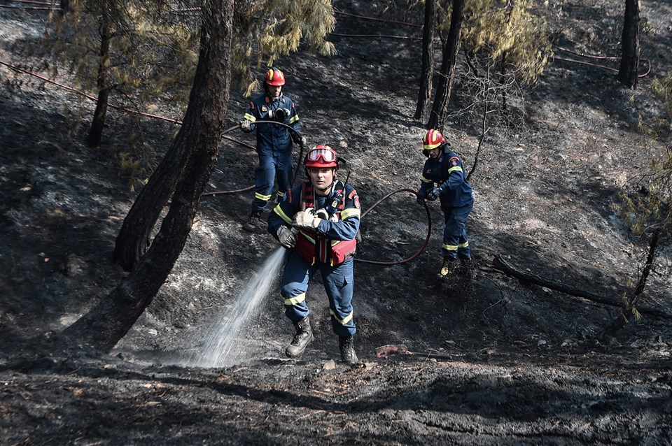 Yunanistan'da son 24 saatte 46 orman yangını çıktı - 1