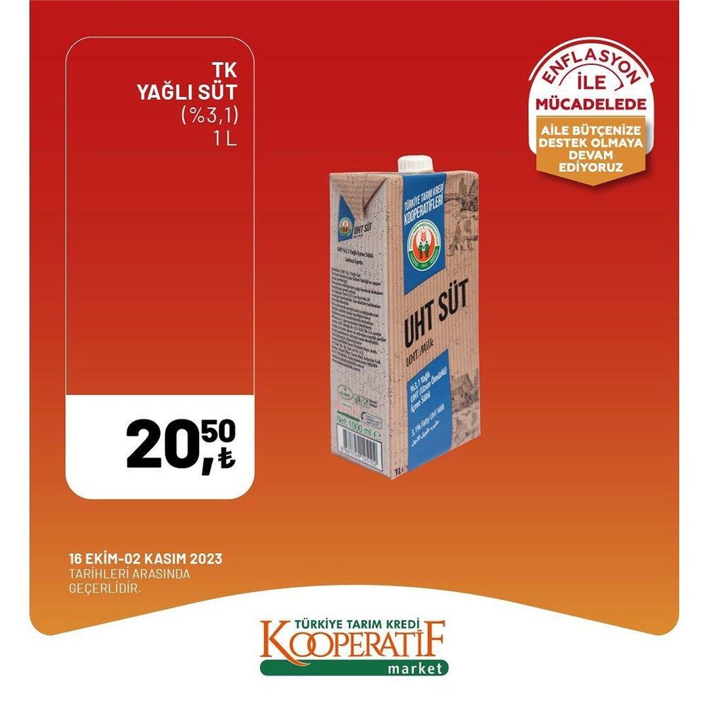 İNDİRİM BUGÜN BAŞLADI! Tarım Kredi Kooperatifi Market İndirim Kataloğu | Siirt Olay Haber Tarım Kredi Kooperatif Market ekim ayına özel yeni indirimli ürünler listesi: Yüzde 50 indirim bugün başlıyor (16 Ekim-2 Kasım 2023 Tarım Kredi Market indirimleri) - 43