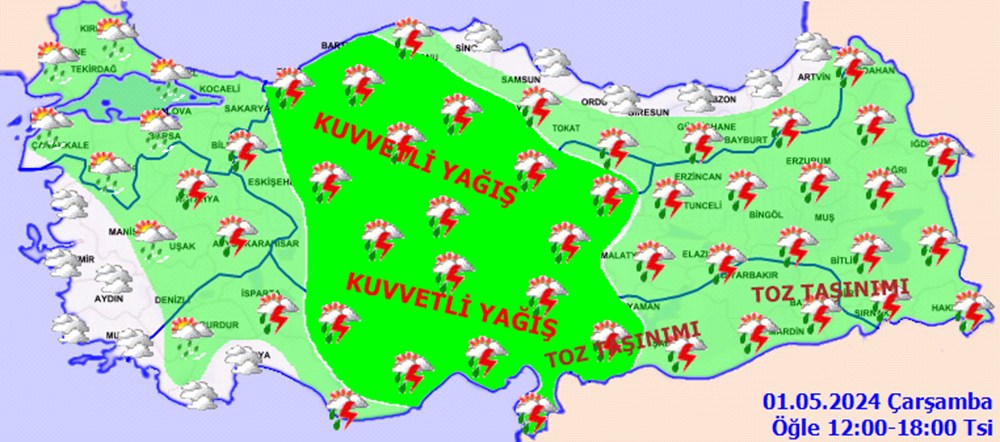 Meteorolojiden 28 il için uyarı: Kuvvetli yağışlara dikkat (İstanbul, Ankara, İzmir bugün hava nasıl olacak?) - 20