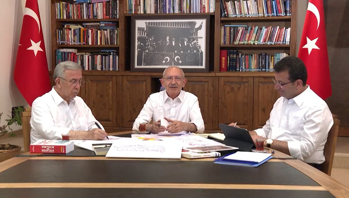 Kılıçdaroğlu, İmamoğlu ve Yavaş ile kamera karşısına geçti Kılıçdaroğlu, İmamoğlu ve Yavaş ile kamera karşısına geçti