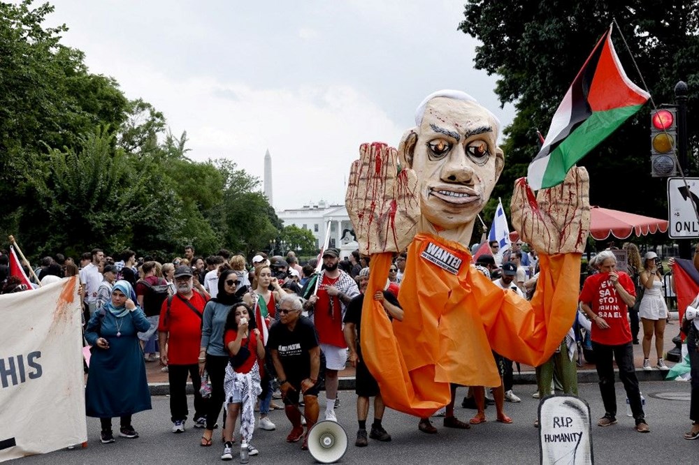 Protestoların gölgesinde görüşme: Biden ve Netanyahu, Beyaz Saray’da bir araya geldi - 7