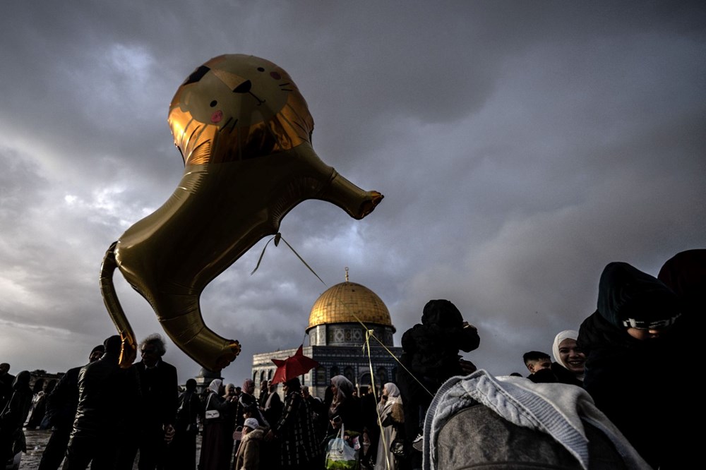 Mescid-i Aksa'da bayram sabahı | 60 bin Müslüman namaz kıldı - 13