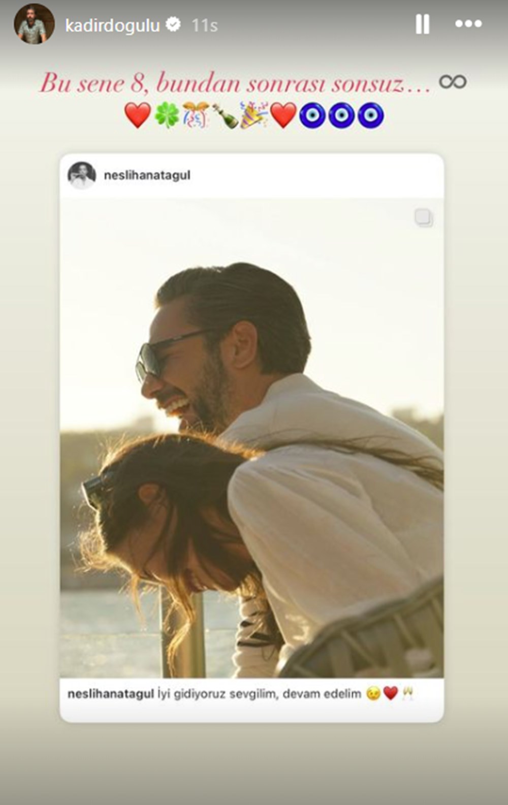 Neslihan Atagül ile Kadir Doğulu evlilik yıl dönümlerini kutladı - 4