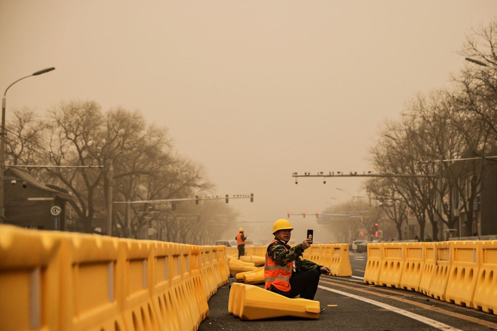 Çin’in başkenti Pekin’de son 10 yılın en büyük kum fırtınası - 4
