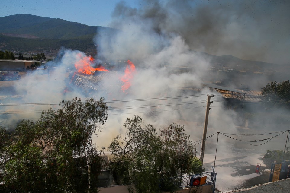 İzmir'de palet deposunda yangın - 2