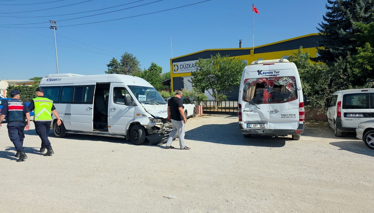 İşçi servisleri kaza yaptı: Yaralılar var