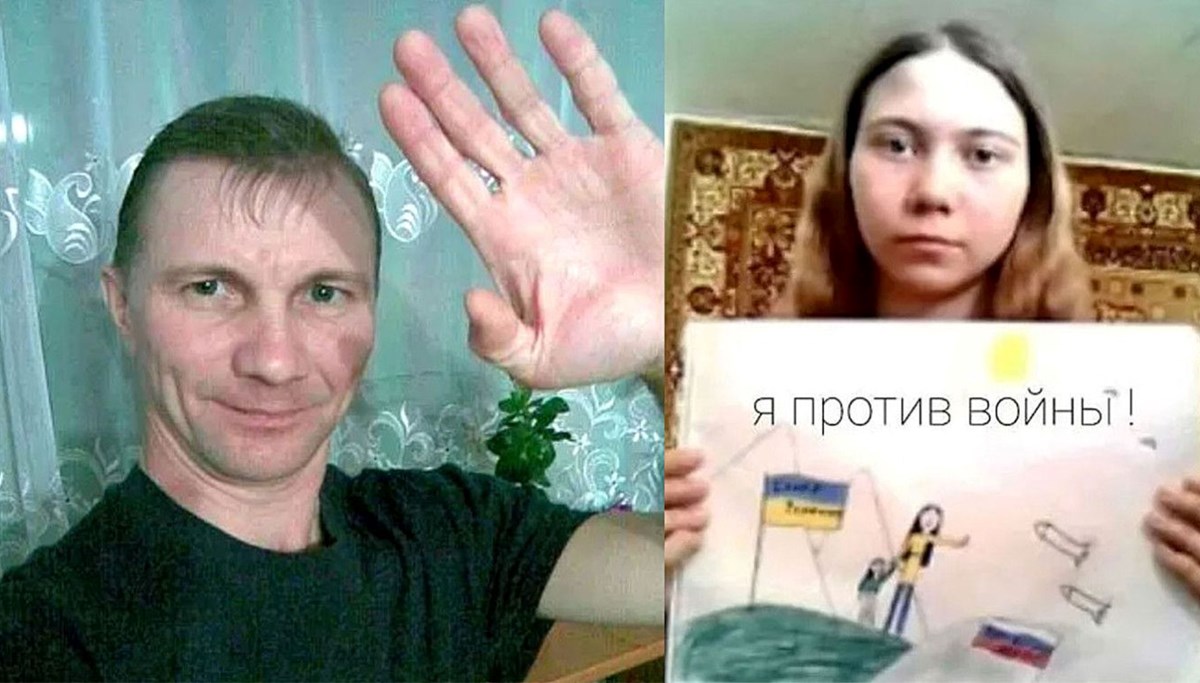 Rusya'da savaş karşıtı resim yapan küçük kız yetimhaneye, babası da cezaevine gönderildi