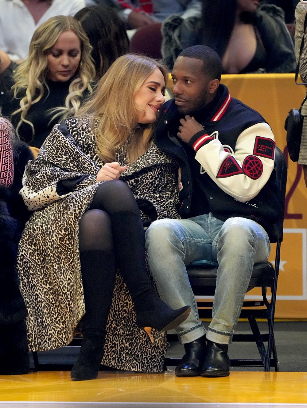 Adele sevgilisi Rich Paul ile NBA All Star maçında - 2