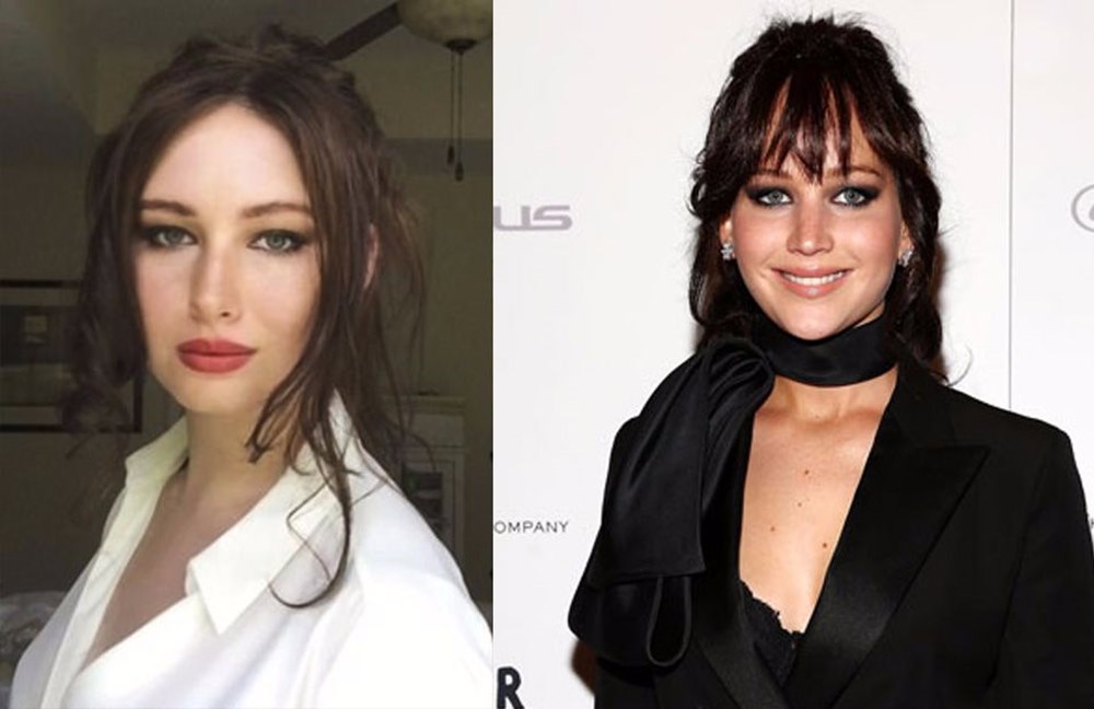 Genç model, Jennifer Lawrence'a ikizi kadar benziyor - 1