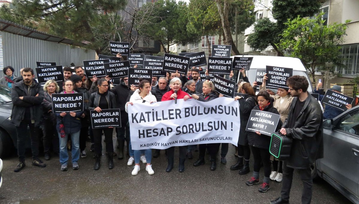 Kadıköy'de hayvanseverlerden eylem Kadıköy'de hayvanseverlerden eylem