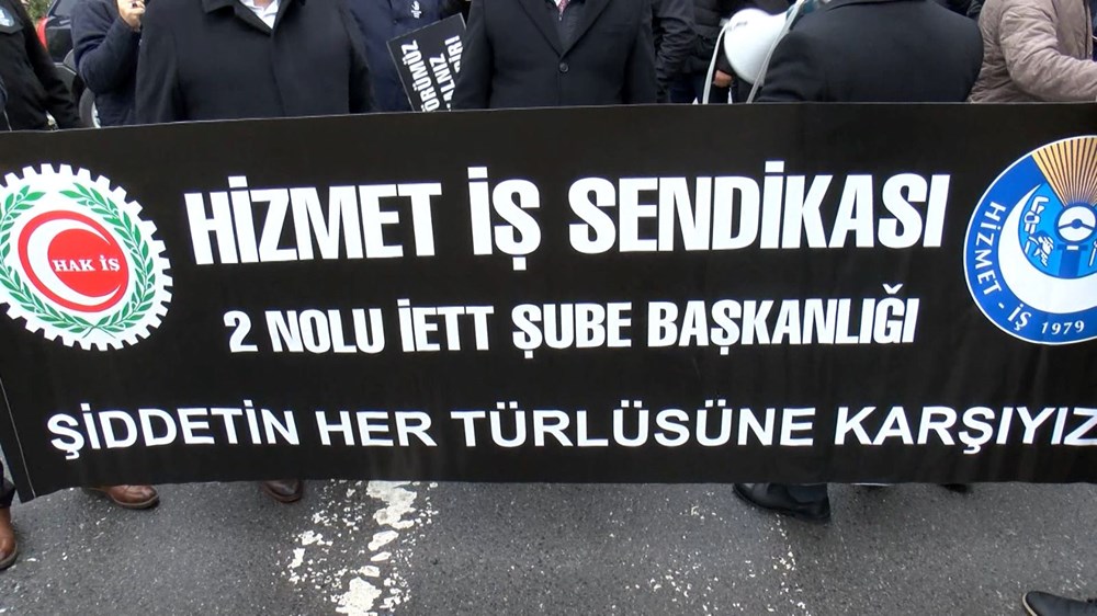 İETT şoförüne bıçaklı saldırıya protesto - 1