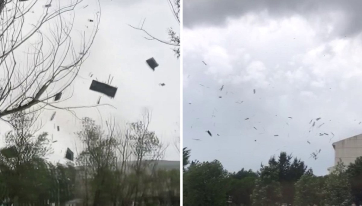 Sivas’ta hortum çatıları uçurdu