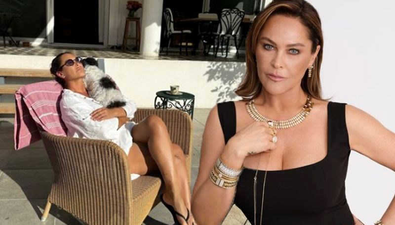 Hülya Avşar'dan havuz başında pozlar