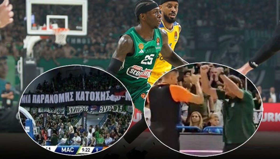 Panathinaikos-Maccabi Tel Aviv maçında skandal pankart! Çılgına dönen Ergin Ataman'dan açıklama