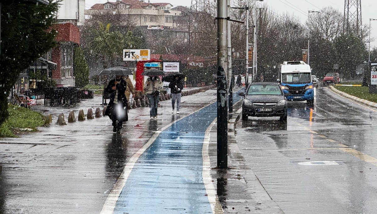 Sakarya'ya lapa lapa kar yağdı