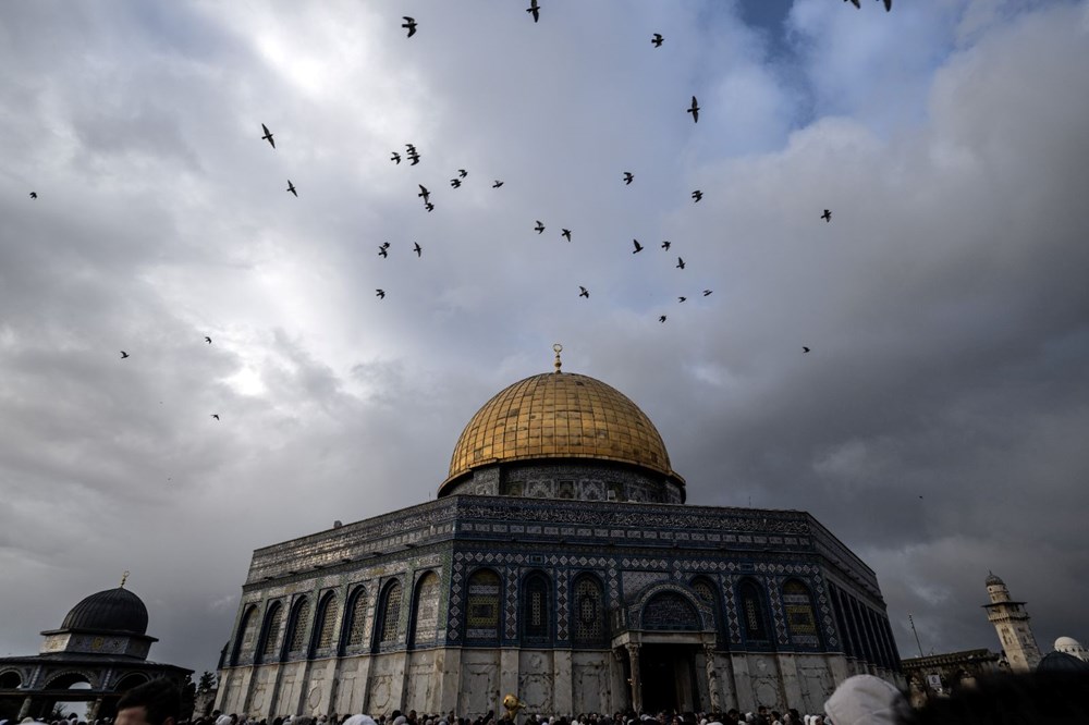 Mescid-i Aksa'da bayram sabahı | 60 bin Müslüman namaz kıldı - 11