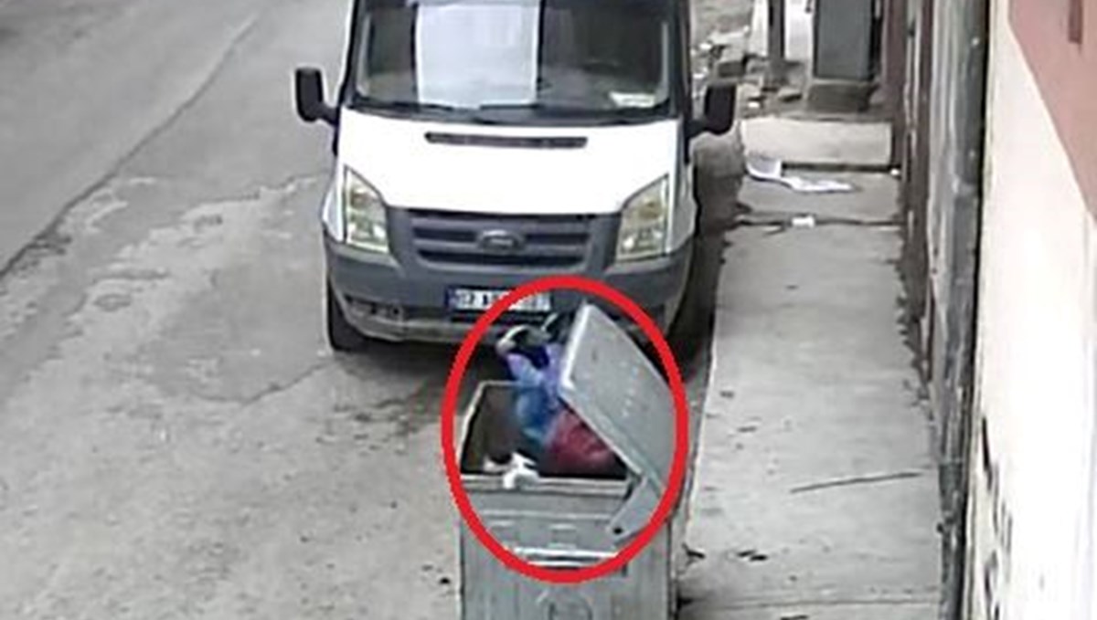 2 yaşındaki çocuk pencereden çöp konteynerine düştü