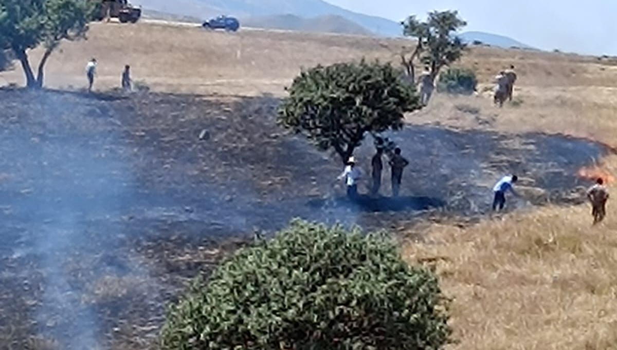 Bingöl'de anız yangını