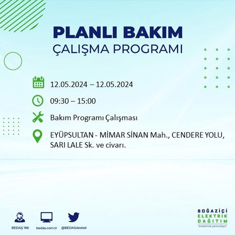 İstanbul'un 10 ilçesinde elektrik kesintisi: Elektrikler ne zaman gelecek? BEDAŞ kesinti programı - 7
