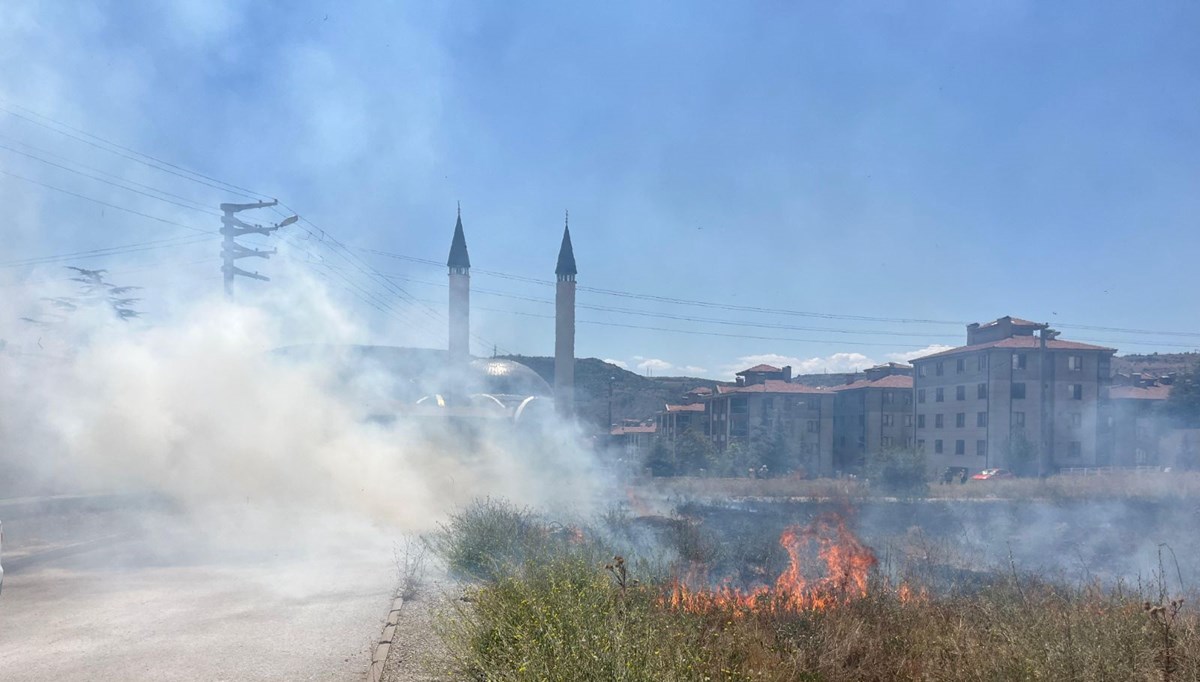 Boş arazide çıkan yangın kontrol altına alındı