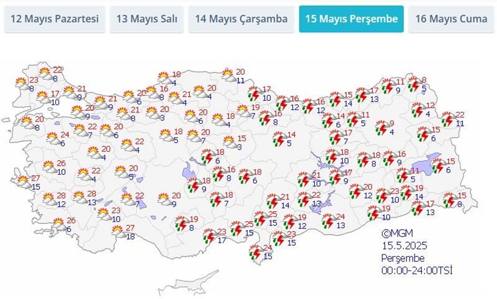 Türkiye, yeni haftada sağanak yağış ve fırtınanın etkisine girecek - 8