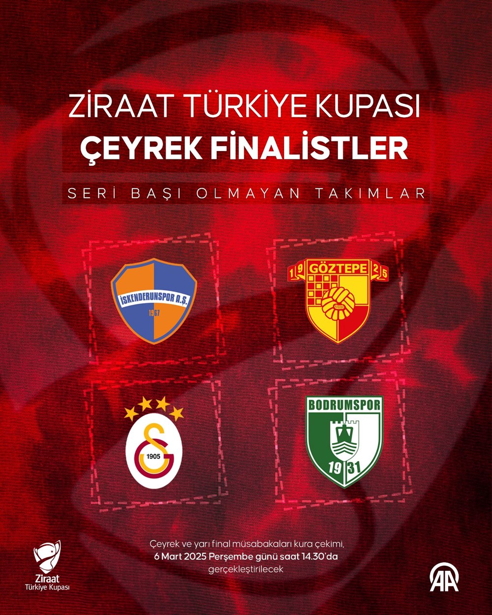 Türkiye Kupası Çeyrek Final Kura Çekimi: Derbi Devleri Arenada! 75 r0zd44j14kSYA 54mogY1w