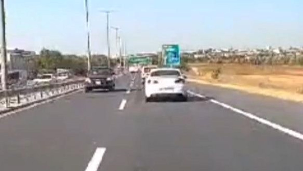 TEM Otoyolu'nda kilometrelerce ters yönde ilerledi TEM Otoyolu'nda kilometrelerce ters yönde ilerledi