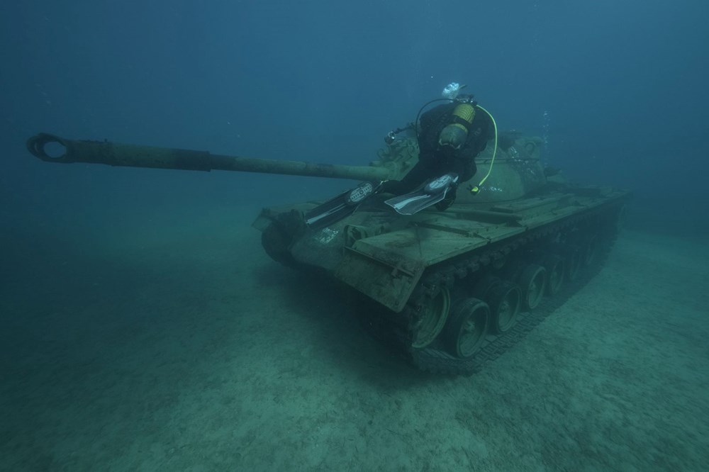 Saros Körfezi'nde Su Altı Tarih müzesi'ne tank batırıldı - 8