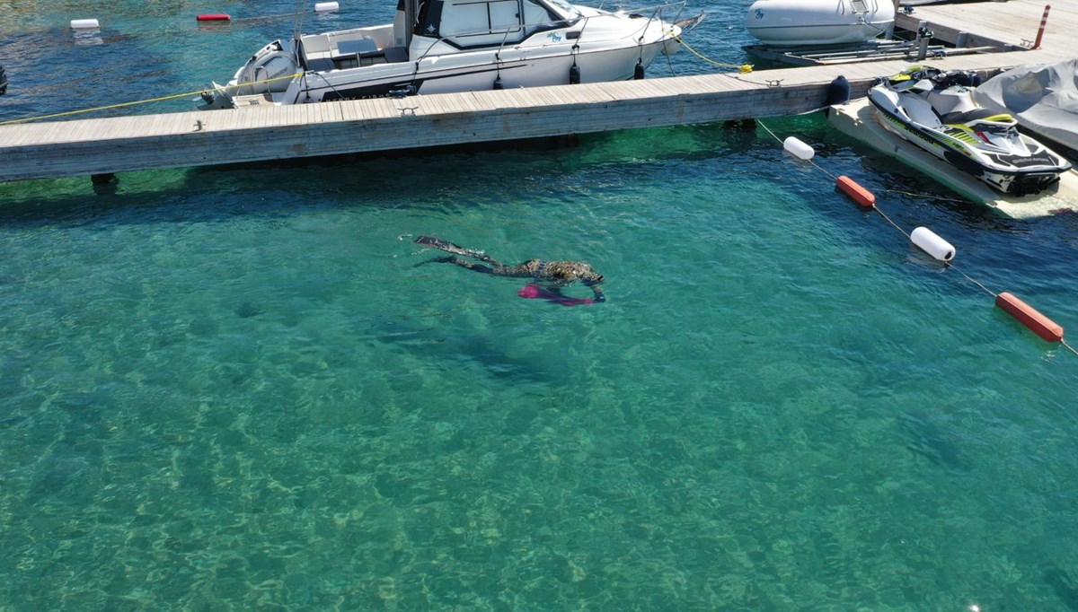 Bodrum'da denizden yarım ton atık çıktı