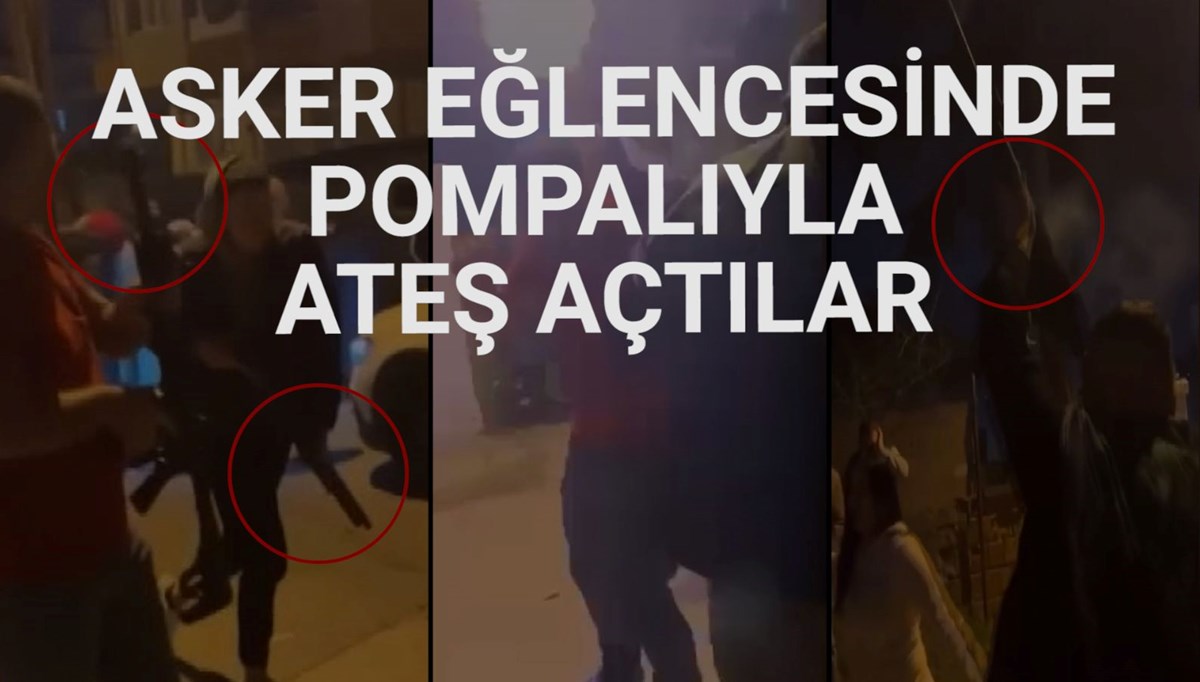 İki kişi, sokaktakilere aldırmadan havaya böyle ateş etti İki kişi, sokaktakilere aldırmadan havaya böyle ateş etti