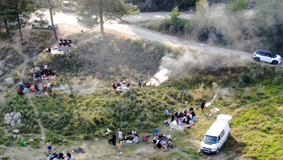 Piknikçilere drone'la uyarı