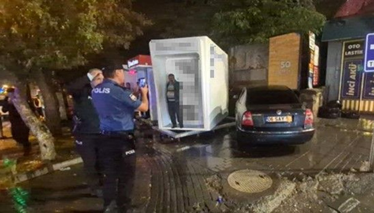 Nöbet geçirdi, ATM'ye çarptı Nöbet geçirdi, ATM'ye çarptı