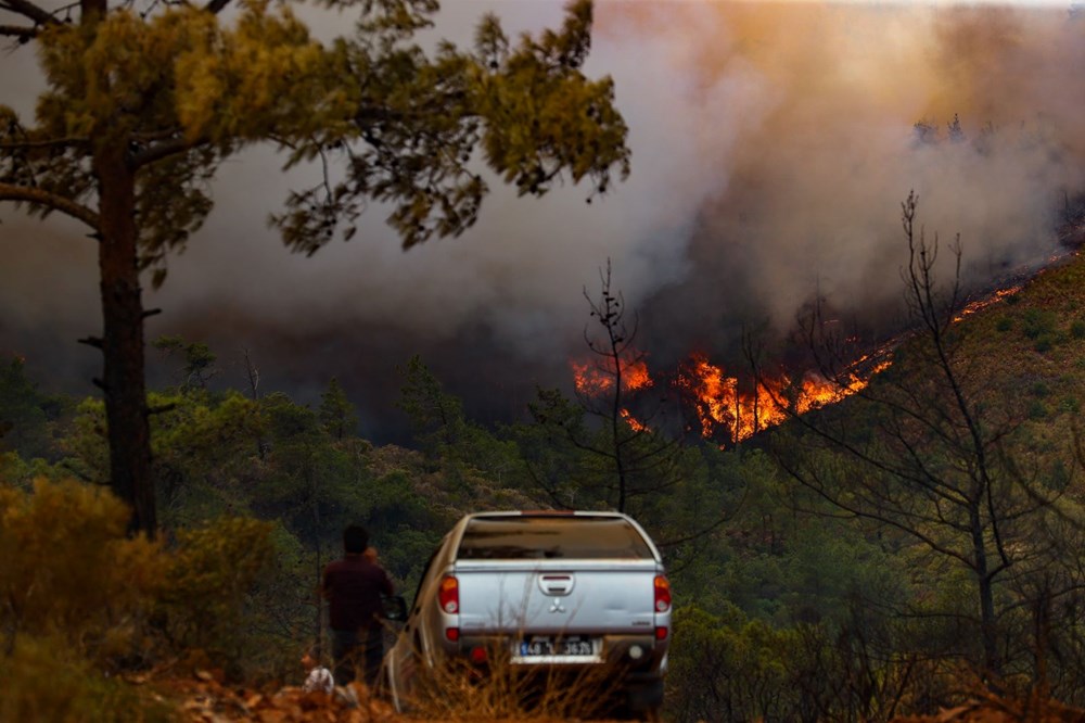 Marmaris'te orman yangını: Alevlerle mücadelede 2. gün - 40